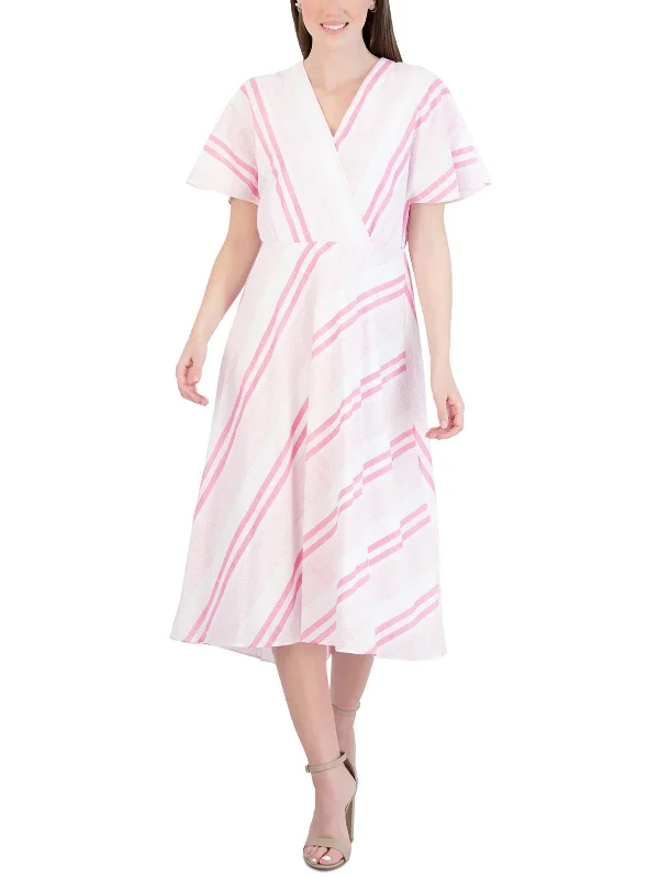 Spring Fashion Womens Cotton Midi Dress