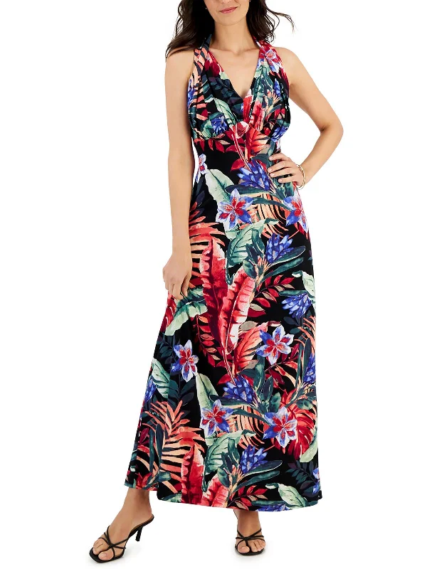 Fashion-Forward Outfits Womens Printed Polyester Maxi Dress