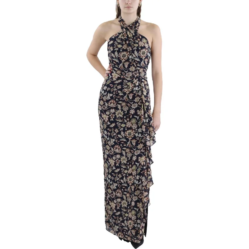 Stylish Looks Womens Chiffon Floral Evening Dress