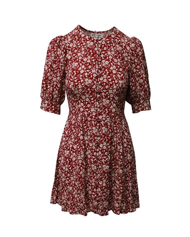 Discounts On Casual Weekend Styles Reformation Laylin Floral Dress in Red Viscose