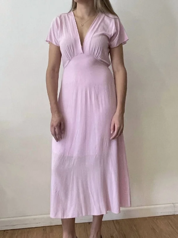 Evening Looks Midi Dress In Pink