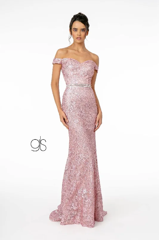 End - Of - Month Blowout Glitter Netting Mermaid Long Prom Dress Sale