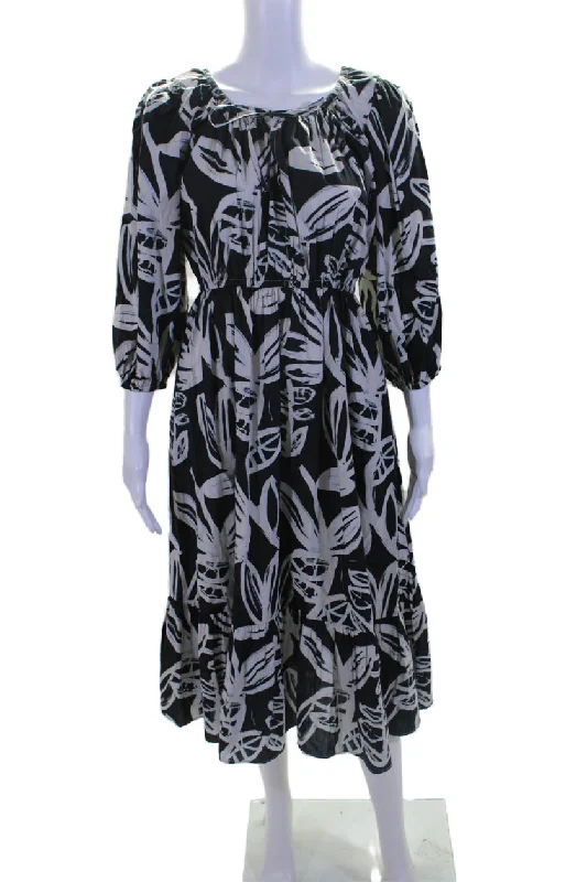 Style Upgrade Kerri Rosenthal Womens Harbor Sing Sing Floral Print Ruched Dress Black