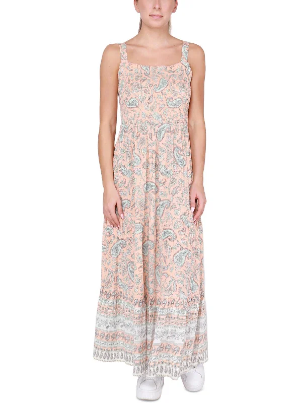 Mid - Week Surprise Womens Paisley Rayon Maxi Dress