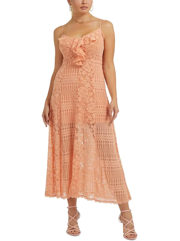 Hot Styles Womens Strappy Lace Maxi Dress