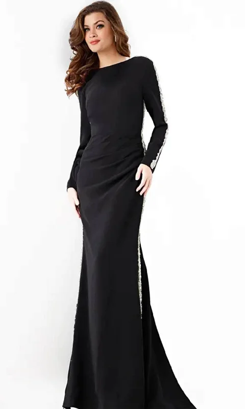 Anniversary Sale Jovani 24191 - Long Sleeve Embellished Evening Dress