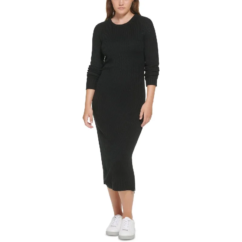 Seasonal Trends Calvin Klein Jeans Womens Ribbed  Bodycon Dress