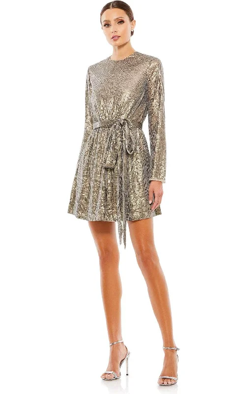 Seasonal Trends Mac Duggal 10789 - Sequined Long Sleeve Cocktail Dress