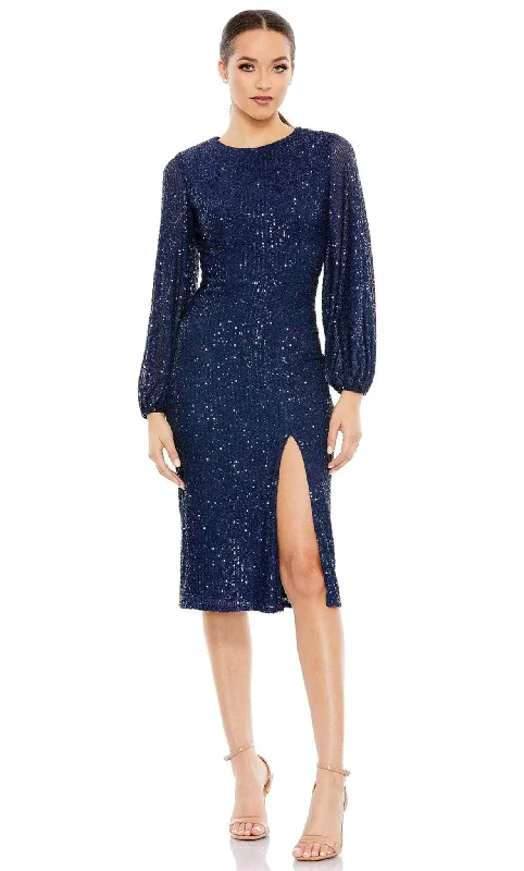 Huge Savings On Parisian Styles Ieena Duggal 42018 - Long Sleeve Sequined Dress