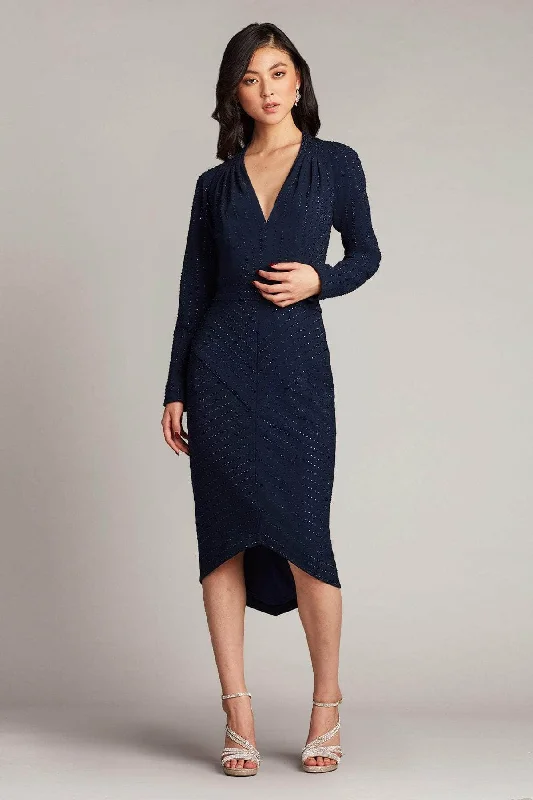 Summer Splash Sale Tadashi Shoji CAF22843MD - V-Neck Long Sleeved Dress