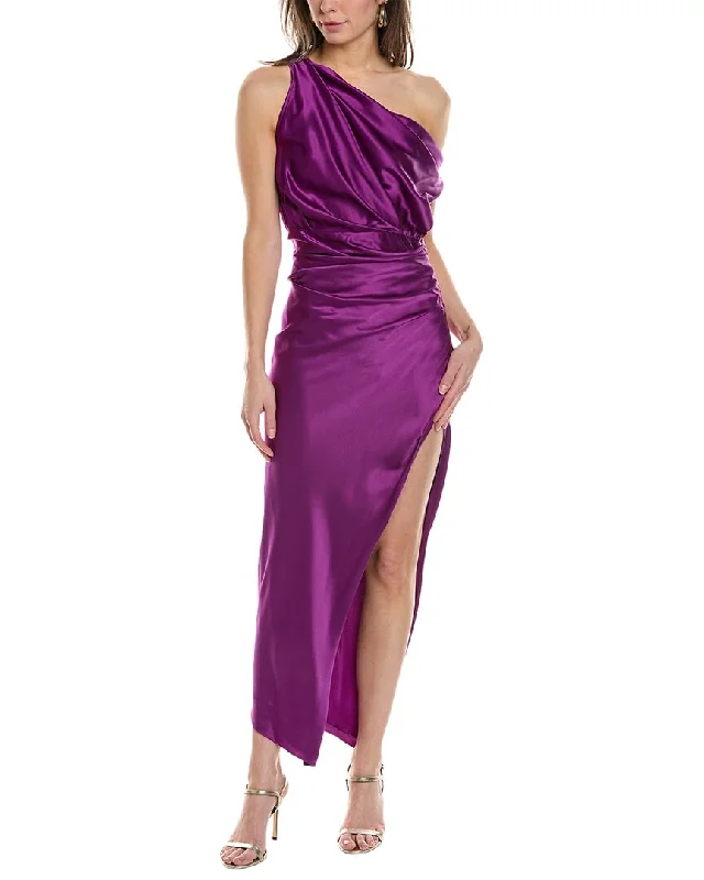 Elegant Style THE SEI Asymmetrical Silk Maxi Dress