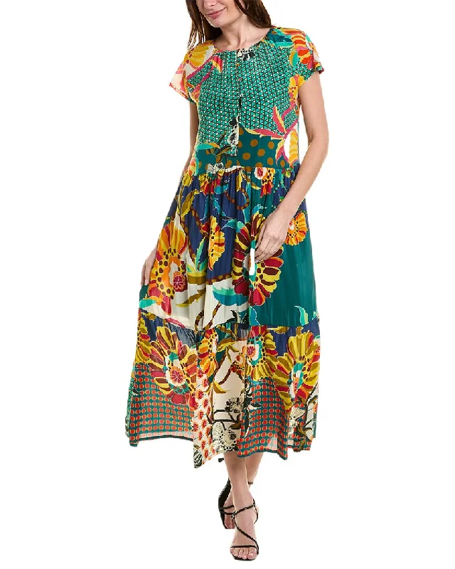 Big Savings On Rustic Countryside Styles Johnny Was Kimbra Kari Silk Maxi Dress