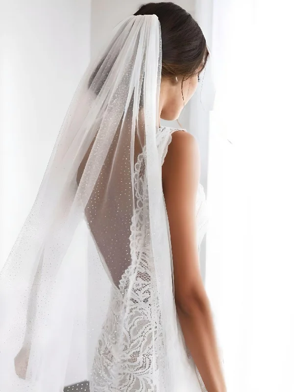 Anniversary Sale Glittering Wedding Veil (75cm-500cm)