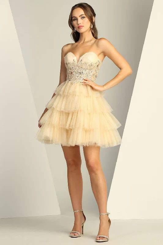 Seasonal Trends Adora 1062 Homecoming Short Glitter Prom Cocktail Dress