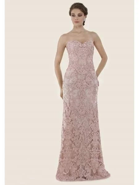 Wardrobe Upgrade Rina di Montella - RD2624-1 Embroidered Allover Strapless Gown