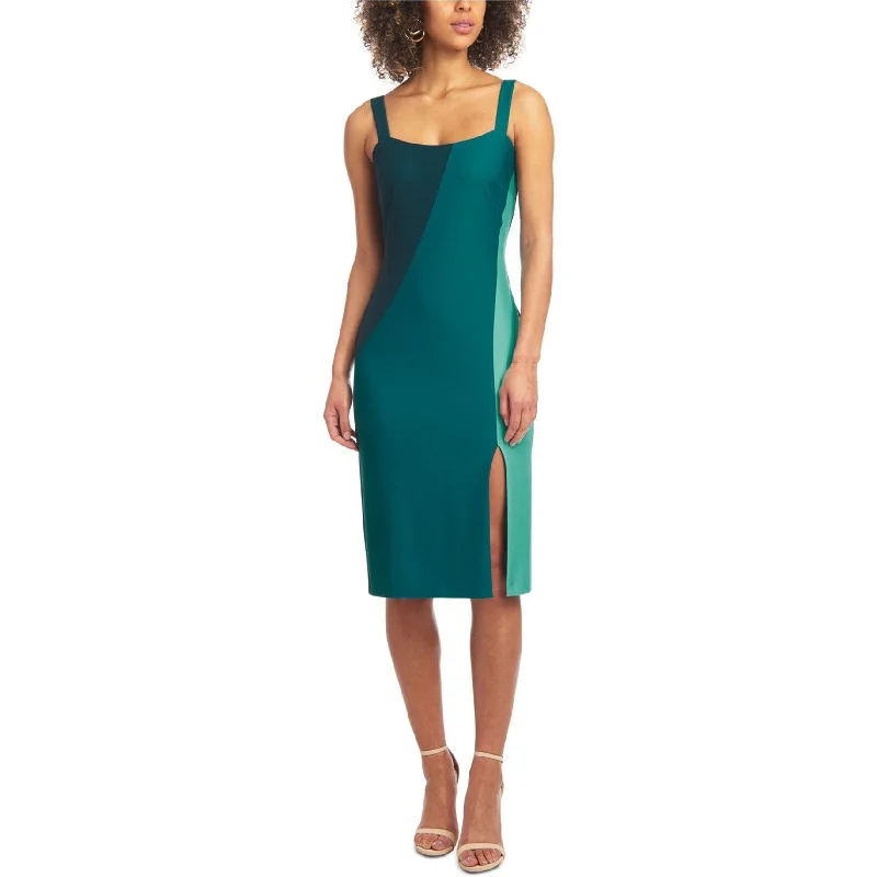 Chic Outfits Rachel Roy Womens Colorblock Bodycon Dress, Green, Small