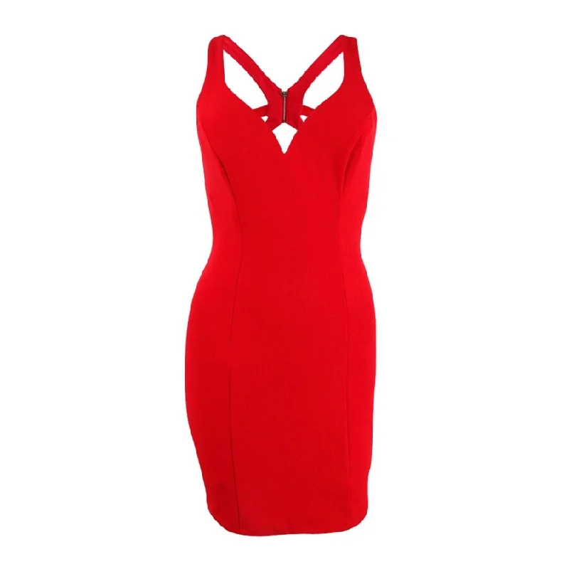 Hot Styles B Darlin Juniors' Strappy-Back Bodycon Dress