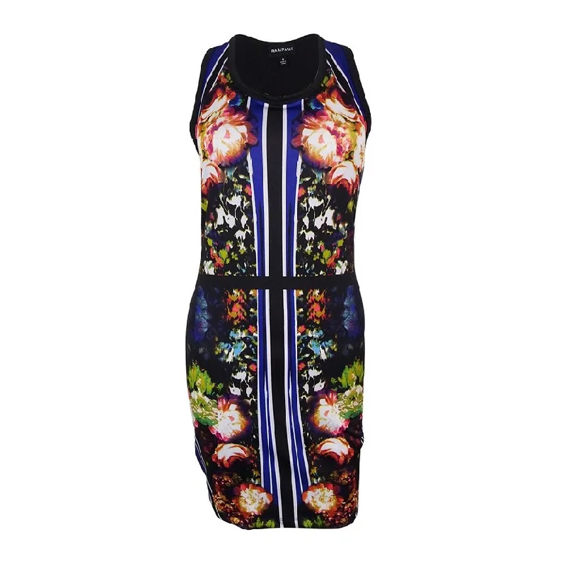 Chic Styles Rampage Juniors' Bodycon Dress (S, Blue Floral Print)