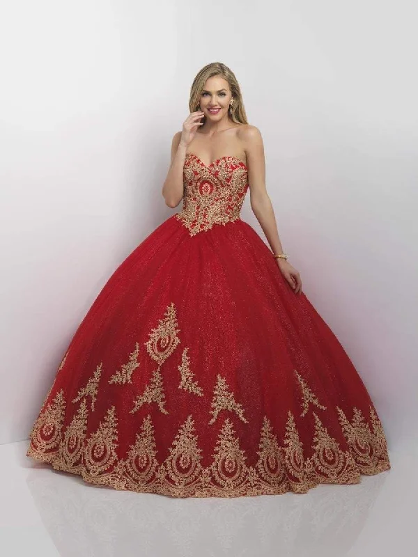 Limited Time Deal Blush by Alexia Designs - Q176SC Strapless Gilded Ballgown