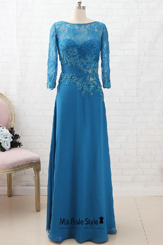 Evening Elegance Sheath Long Sleeve Mother of The Bride Dress