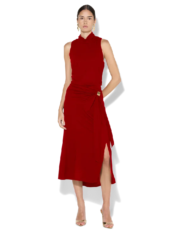 Stylish Looks Madison Red Knit Dress