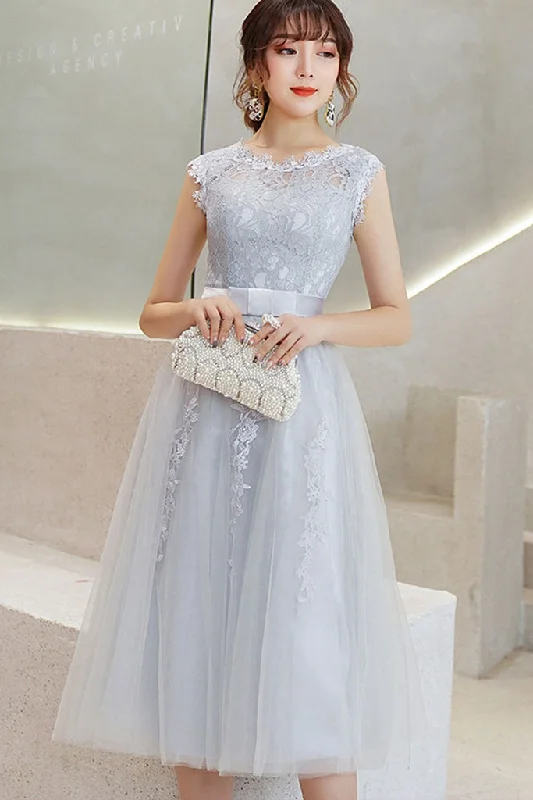 Stylish Savings SLEEVELESS EMBROIDERED TULLE DRESS