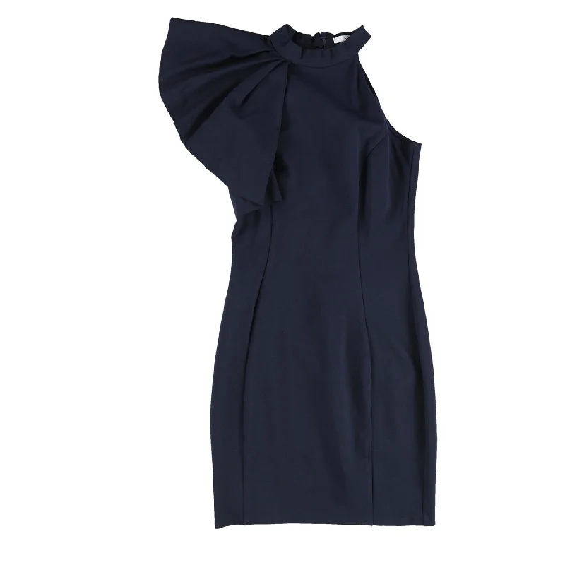 Fashion Sale Bar Iii Womens Asymmetrical Ruffle Bodycon Dress