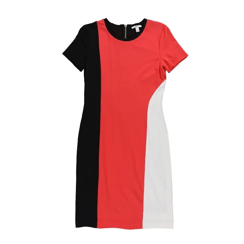 Unbeatable Prices bar III Womens Colorblocked Bodycon Dress, Red, Small