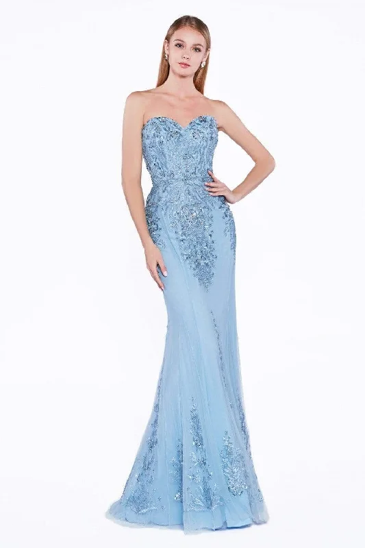 End - Of - Month Blowout Cinderella Divine - A5081 Strapless Sweetheart Beaded Gown