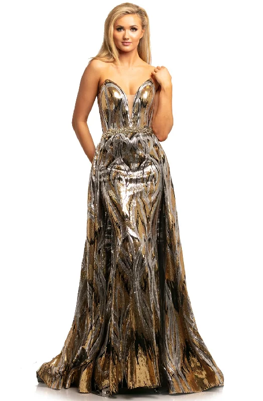 Discounts On Casual Weekend Styles Johnathan Kayne - Strapless Plunging V Neck Trumpet Gown 2025SC