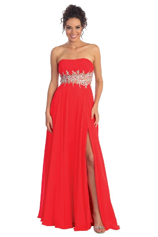 Anniversary Sale Elizabeth K GL1010- Strapless Embellished A-Line Gown