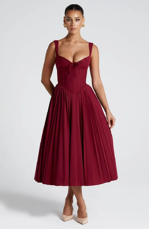 Spring Fling Sale Natassia Midi Dress - Berry