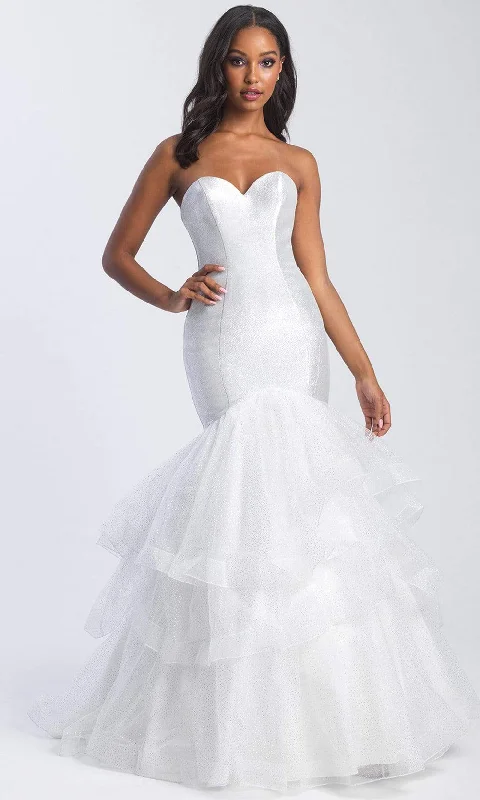 Feminine Soft - Hued Styles Madison James - 20-311SC Strapless Sweetheart Glittered Mermaid Gown