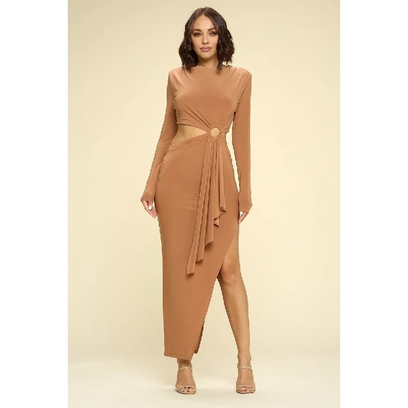 Fashion Sale Bodycon Cut Out Midi Dress