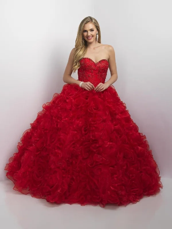 Best-Sellers Blush by Alexia Designs - Q175SC Strapless Ruffle-Ornate Ballgown