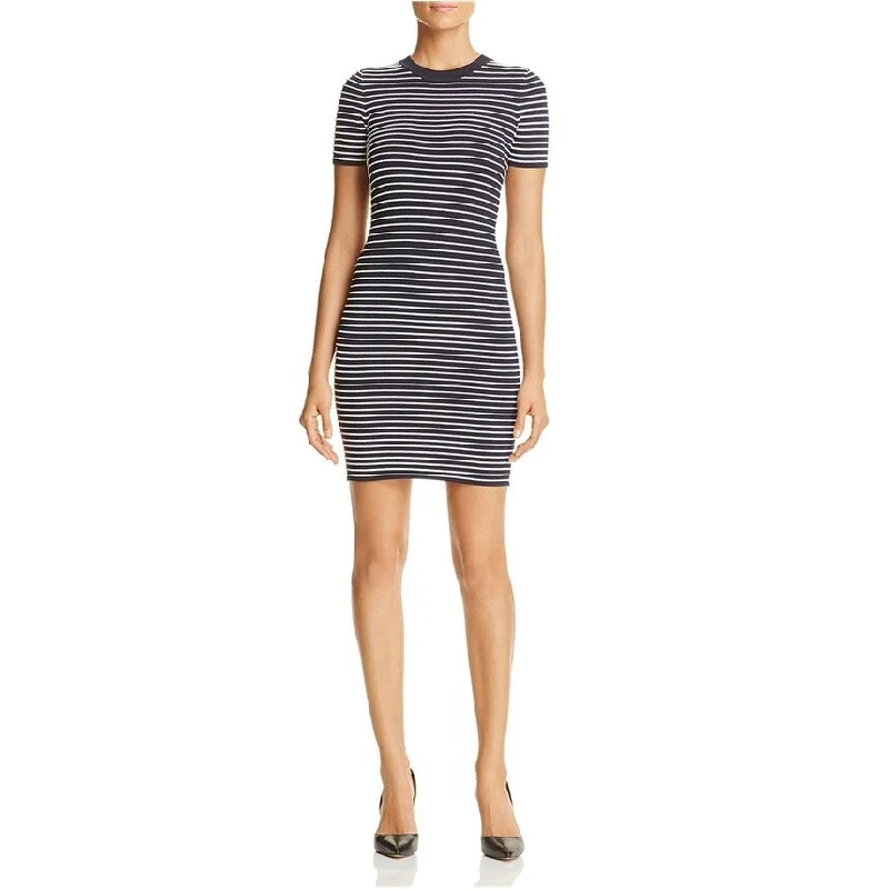 Mid - Week Surprise Michael Kors Womens Ottoman Stripe Bodycon Dress, Blue, X-Large