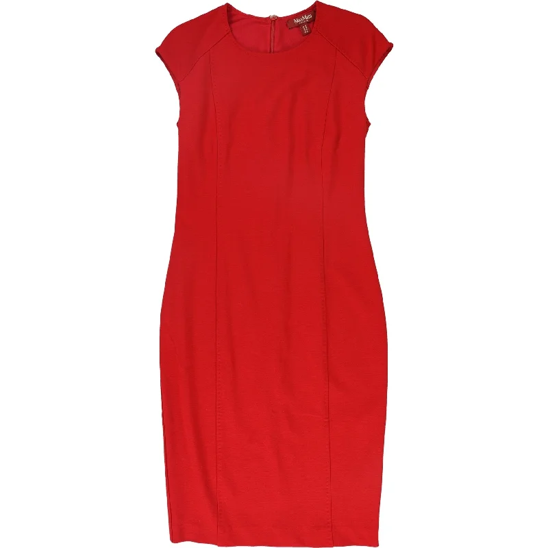 Clearance Event MaxMara Womens Seamed Bodycon Dress, Red, Medium