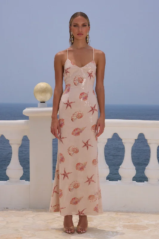 Summer Fashion NIYAH MAXI DRESS - SAND SEASHELL