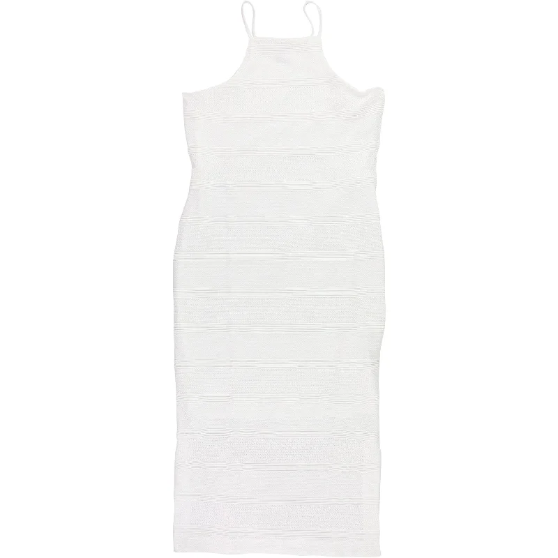 Exclusive Sale bar III Womens Textured Bodycon Dress, White, Large