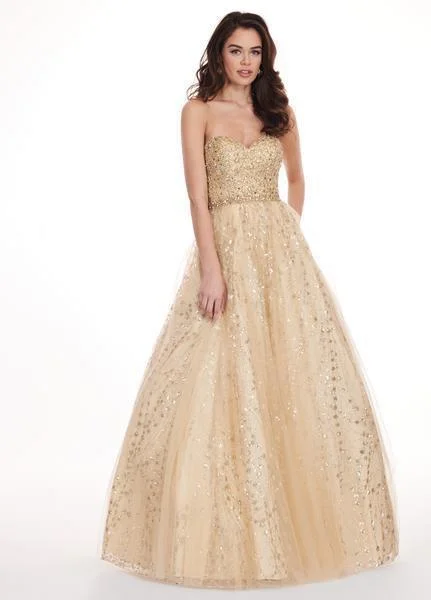 Summer Essentials Rachel Allan 6417 - Crystal Embellished Strapless Ballgown